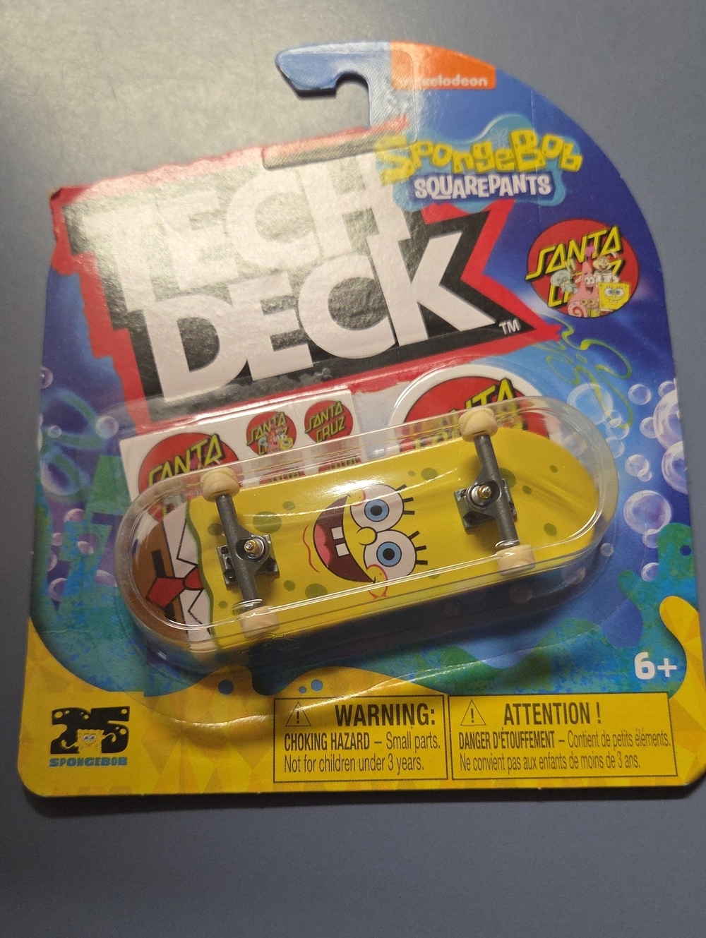 Tech Deck SpongeBob Yellow Mini Fingerboard Skate Toy